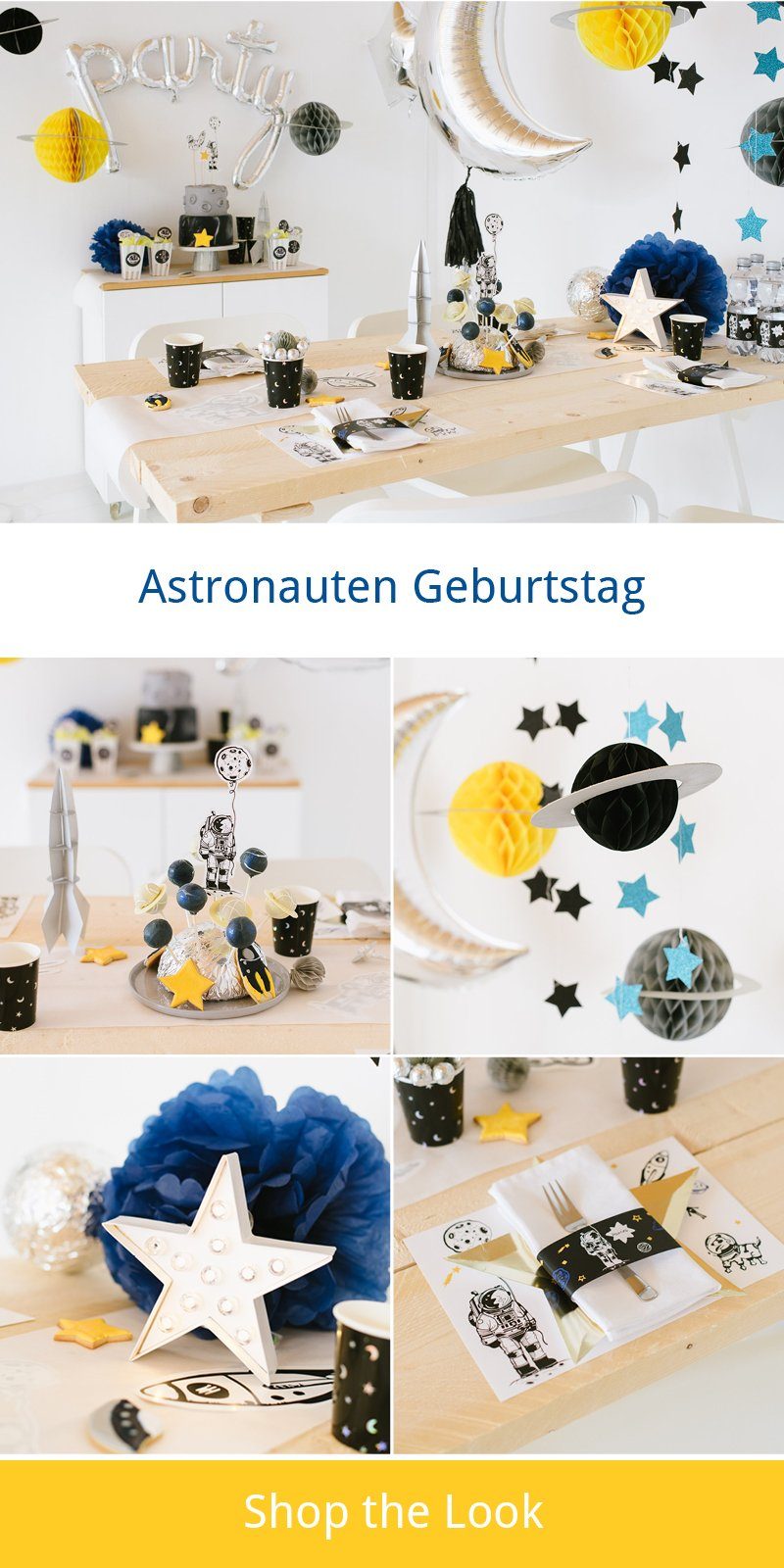 Dekoration Spiele Astronauten Kindergeburtstag