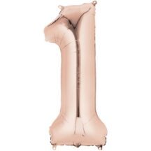 Ballon Rosegold Zahl groß