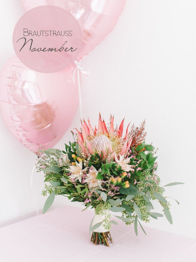 Protea im Brautstrauß für November