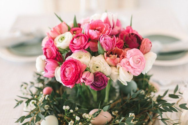 DIY Blumengesteck für Euren Ostertisch
