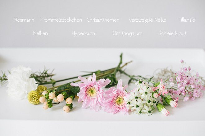 Blumen für den Brautstrauß im Mai