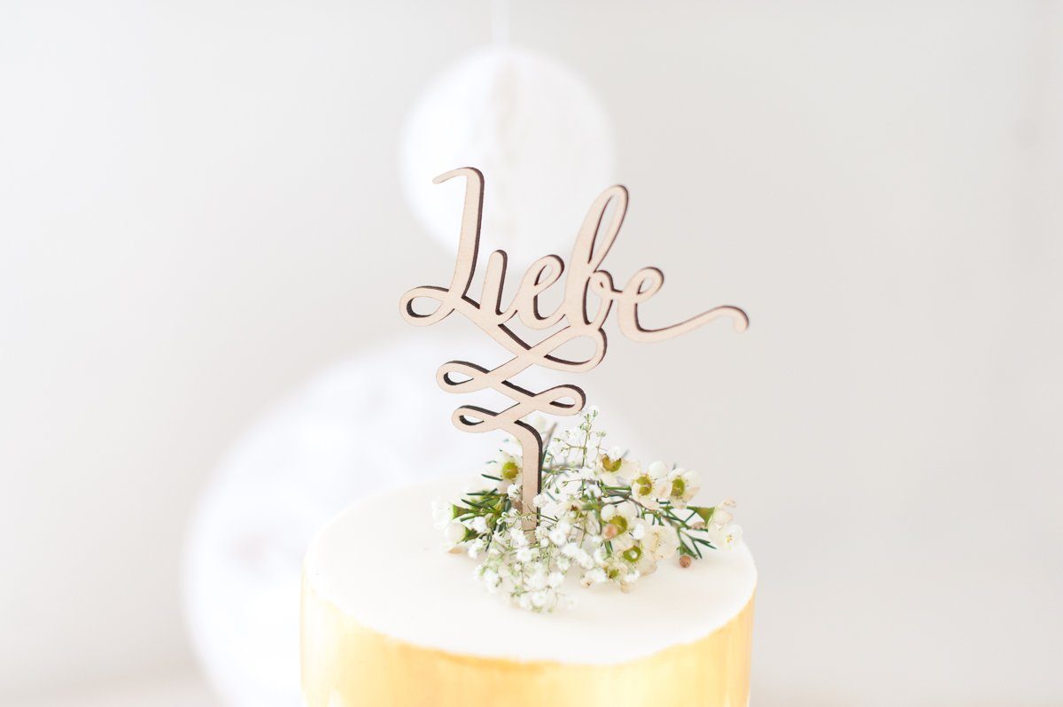 Caketopper Holz ‘Liebe’