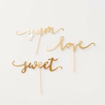 Cake Topper Papier Gold und Silber-11