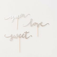 Cake Topper Papier Gold und Silber-12