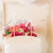 Caketopper Love Silber