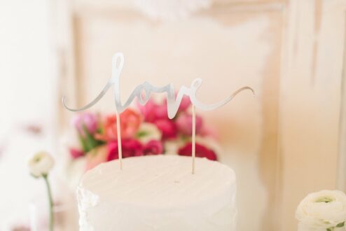 Cake Topper Papier Gold und Silber-4