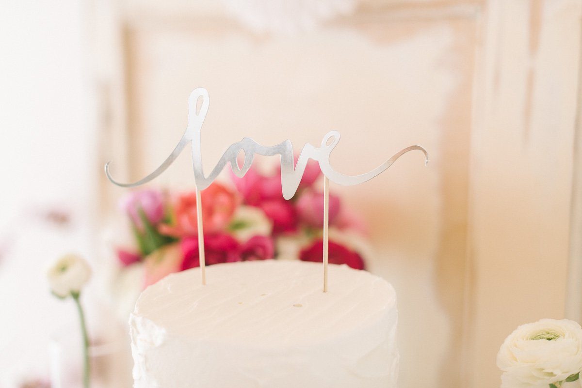 Caketopper Love Silber