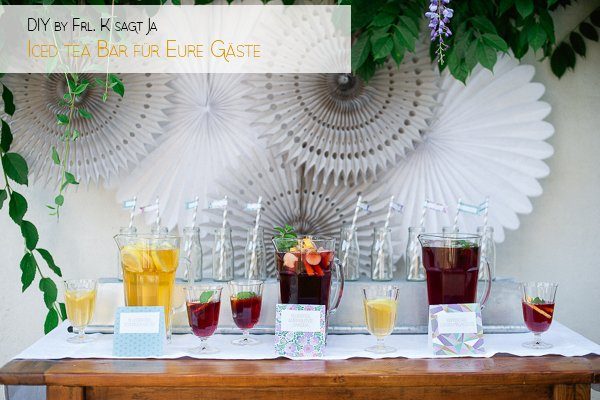 DIY Iced Tea Party Hochzeit Frl. K