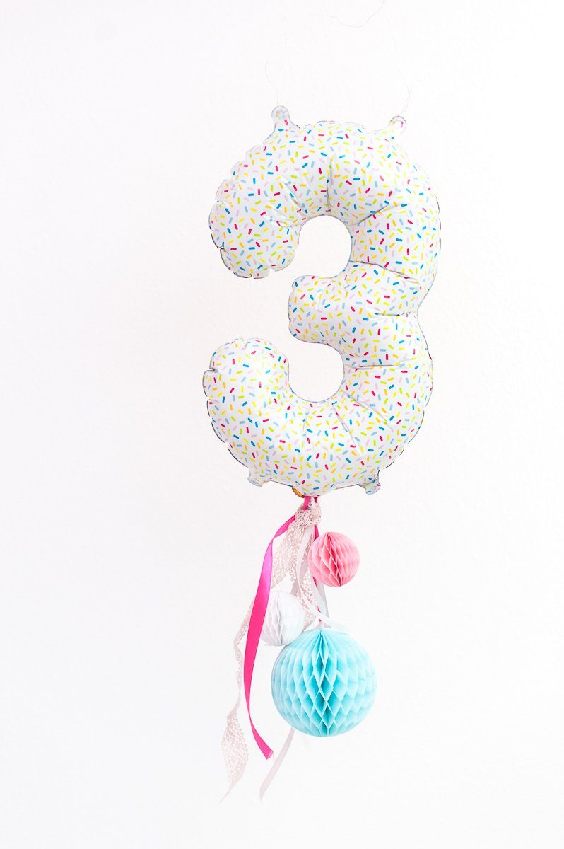 Folienballon Zahl Bunte Streusel Fraulein K Sagt Ja Partyshop