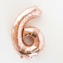 Süße Idee für den Geburtstag: Folienballon als Zahl in Roségold