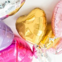 Folienballons Herzen und Sterne für die Hochzeit