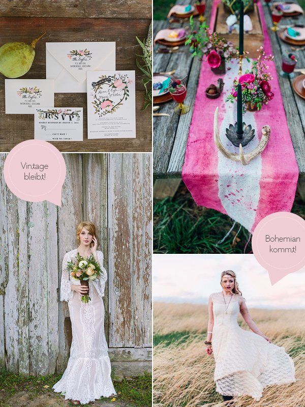 Hochzeitstrends Vintage bohemian