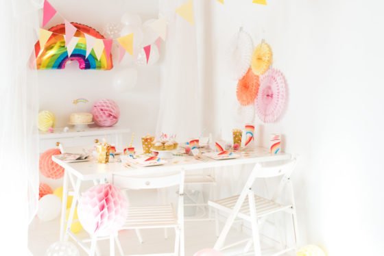 Kindergeburtstag Einhorn und Regenbogen