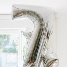 Folienballon Zahl Silber (groß)