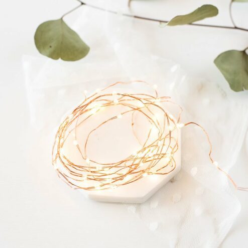 Mini Lichterkette String Roségold