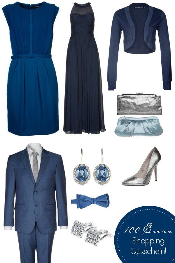 Nachtblaues Outfit für die Hochzeit