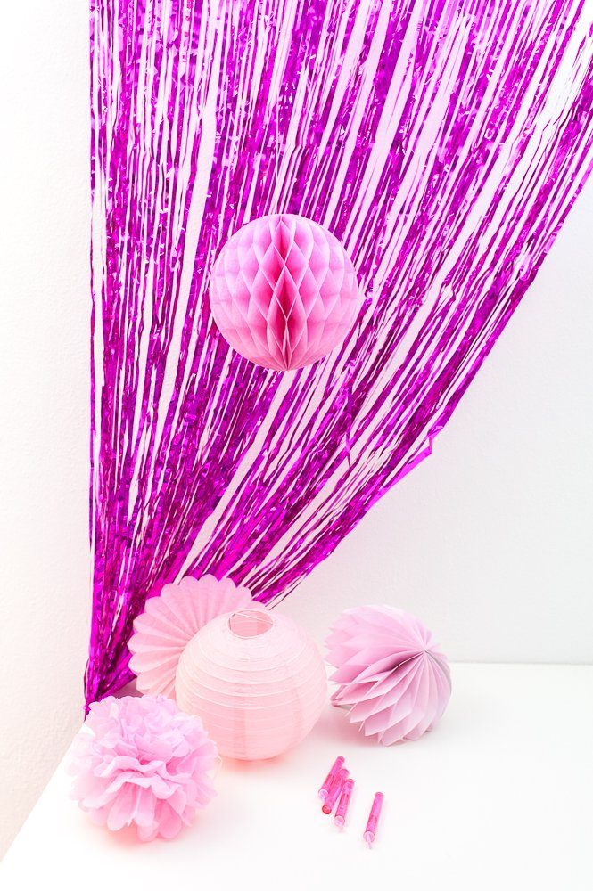 Partyvorhang Lametta Pink Fräulein K Sagt Ja Partyshop