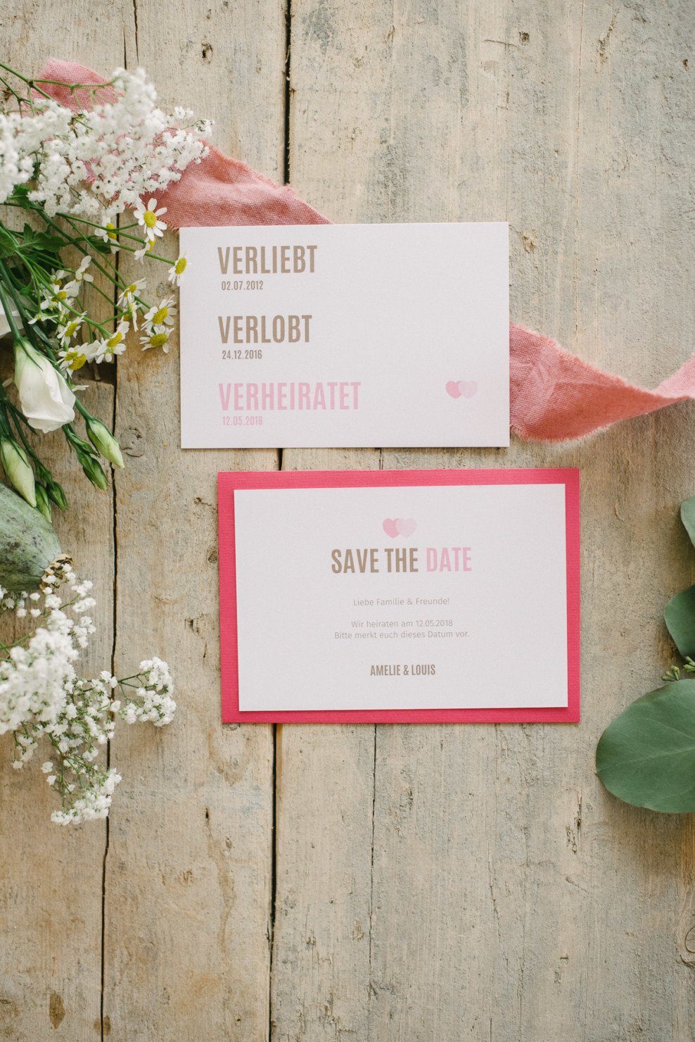 Hochzeit 2018 Tolle SavetheDateKarten Fräulein K. Sagt Ja