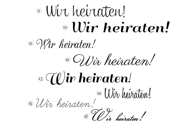 Schriftarten Fur Die Hochzeitseinladung Fraulein K Sagt Ja Hochzeitsblog