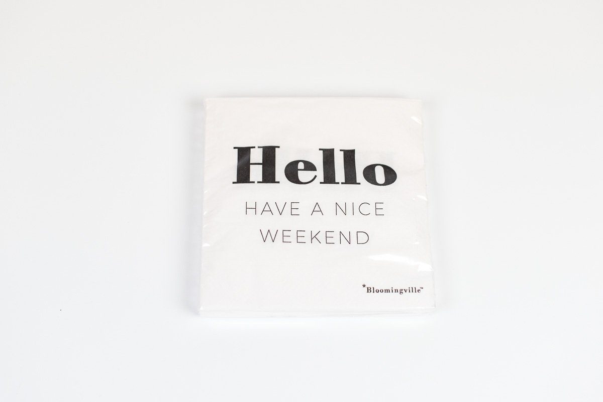 Papierservietten ‘Hello Have A Nice Weekend’