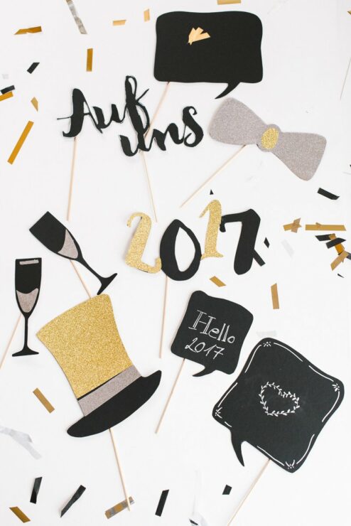 Silvester Photo Booth Set zum Download - Fräulein K. Sagt Ja Hochzeitsblog