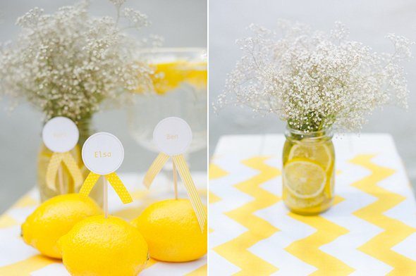 Sommerliche Tischdeko mit gelben Zitronen by Fräulein K sagt Ja4