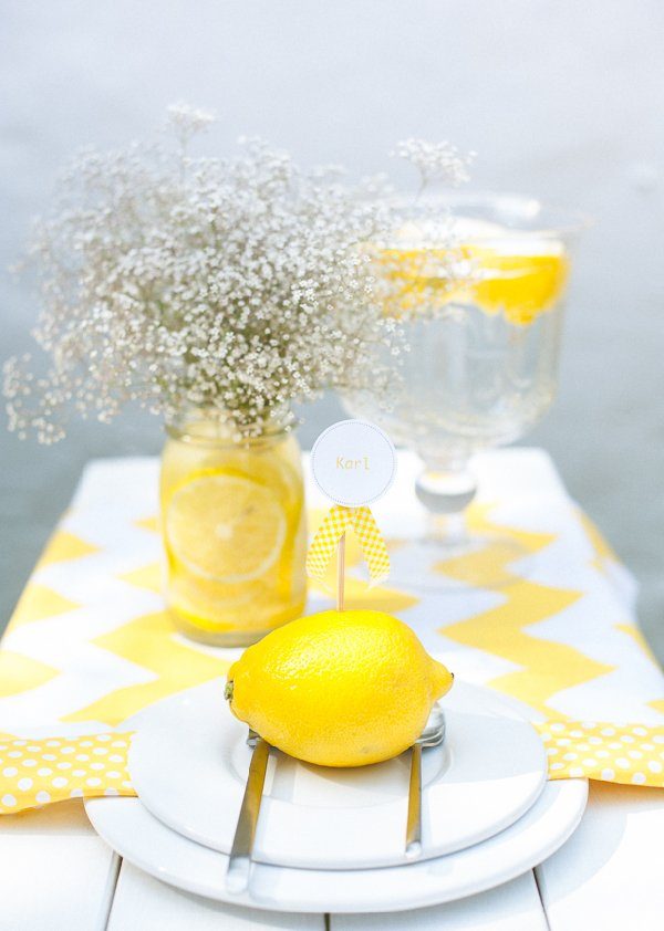 Sommerliche Tischdeko mit gelben Zitronen by Fräulein K sagt Ja9
