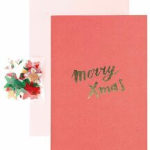 Diy Weihnachtskarte mit Konfetti zum Einstreuen