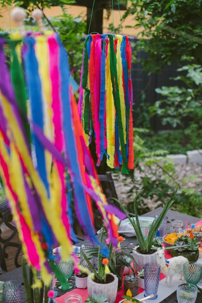 Dekoration mexikanische Fiesta Party im Garten