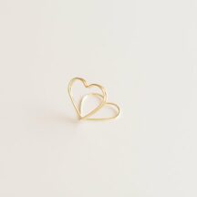 Herz Gold Namenskarte