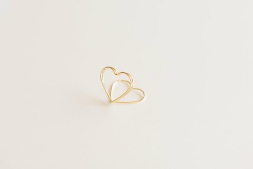Herz Gold Namenskarte