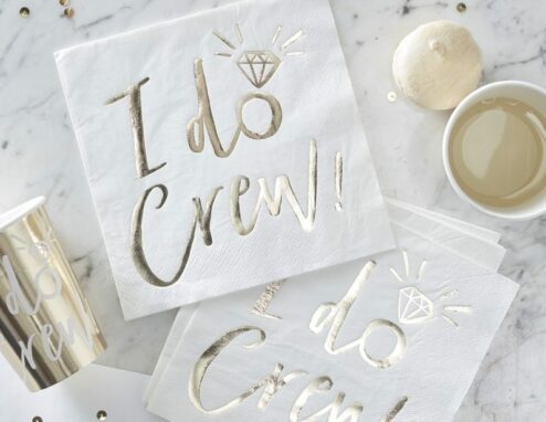 Papierserviette 'I do Crew' Gold