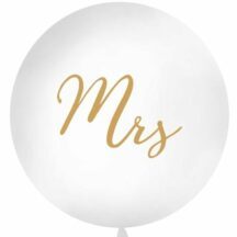 Riesenluftballon mit goldenem 'Mrs' Aufdruck