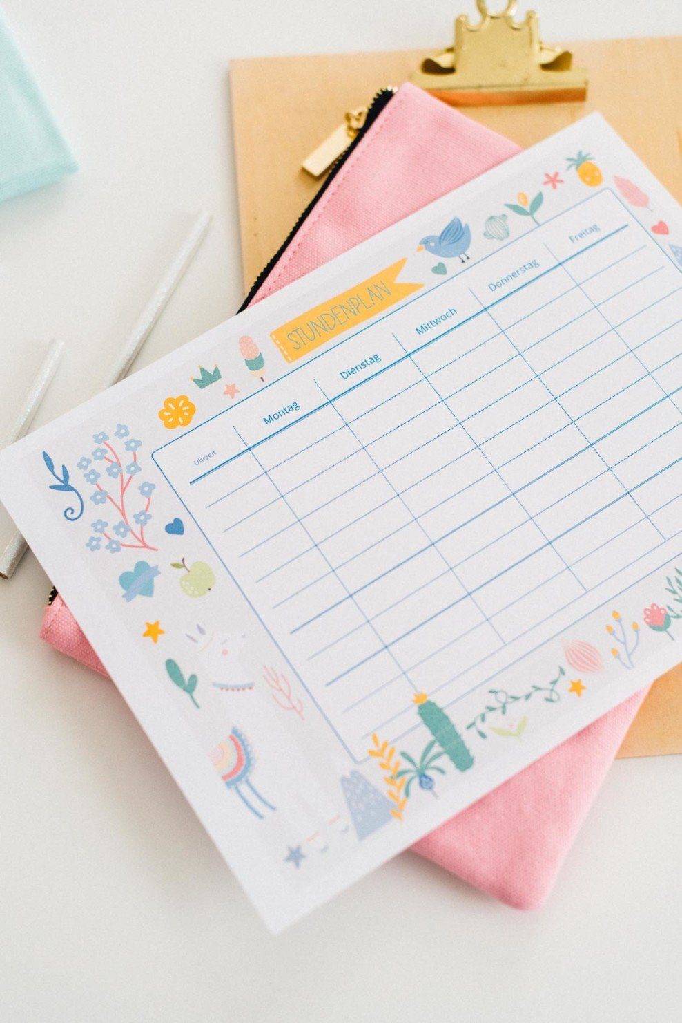 Gratis: Lama Stundenplan zum Ausdrucken - Fräulein K. Sagt Ja Hochzeitsblog