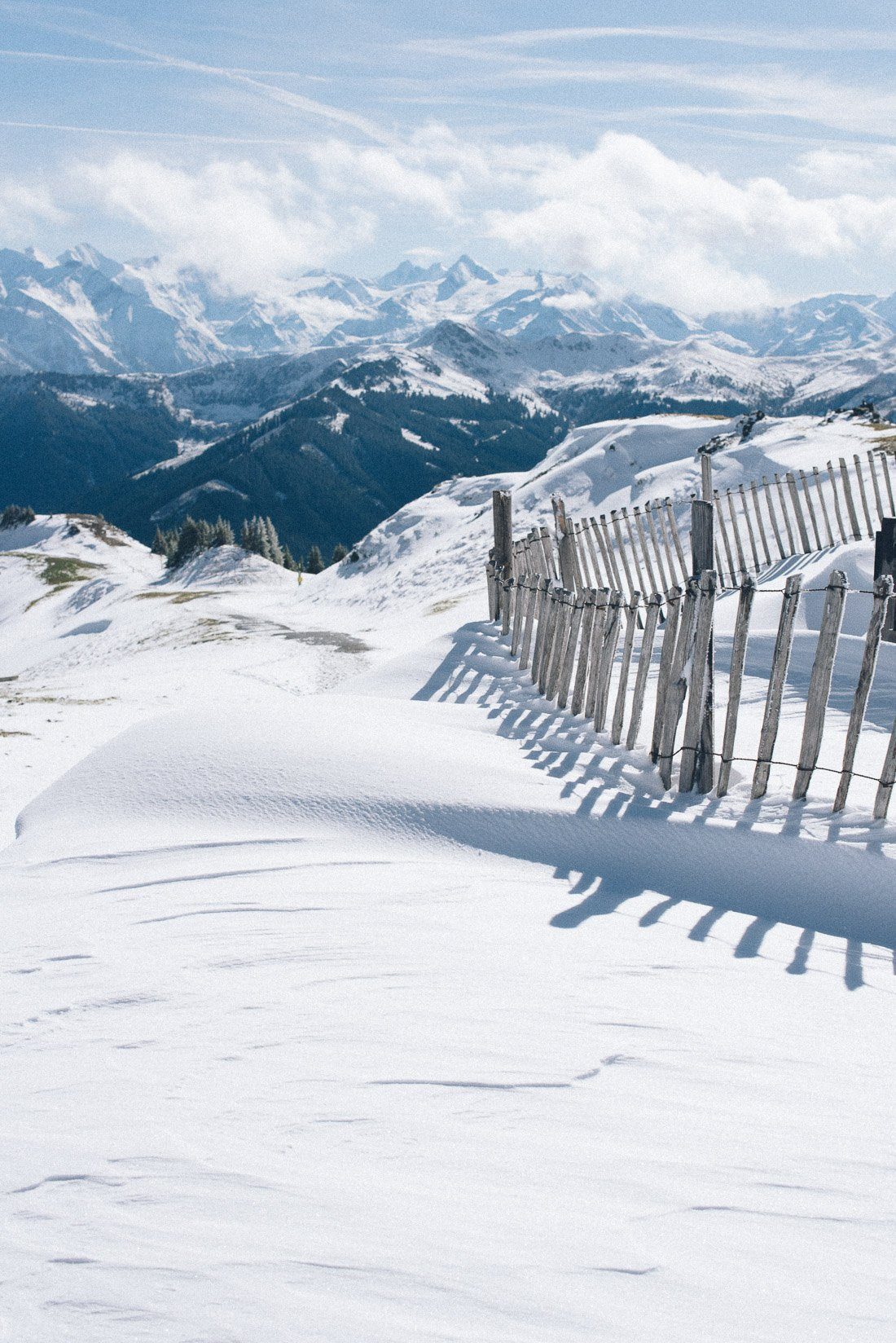 Verschneite Berge in Salbach Hinterglemm